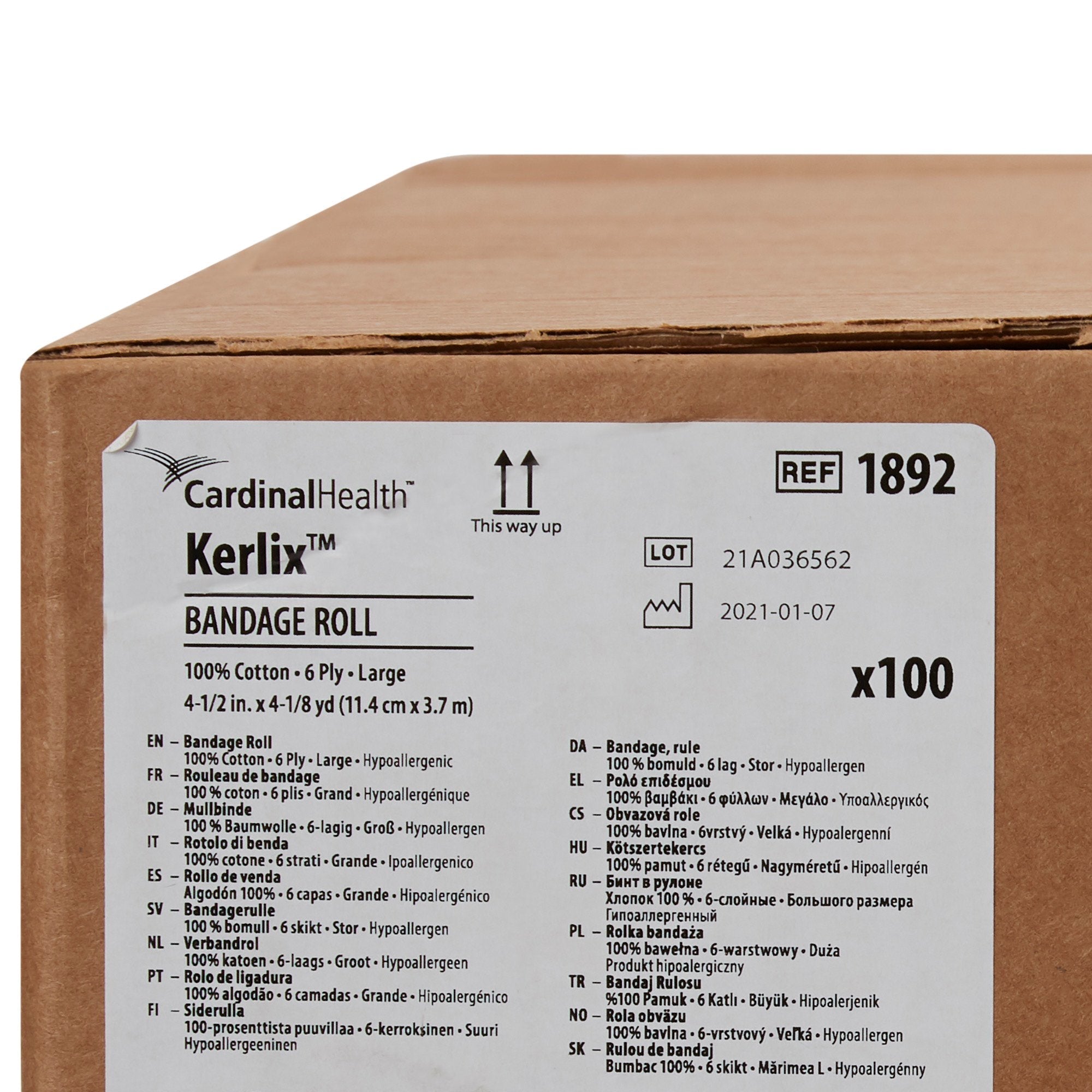 fluff bandage roll kerlix™ 4 1 2 inch x 4 1 10 yard 6 ply nonsterile 100 per pack