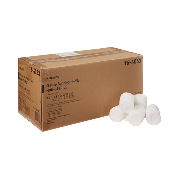 Fluff Bandage Roll McKesson 3 2/5 Inch X 3 3/5 Yard 6 Ply NonSterile 96 per Case
