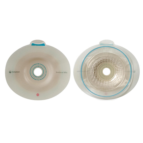 Ostomy Barrier SenSura Mio Convex Trim to Fit, Extended Wear Elastic Adhesive 50 mm Flange Red Code System 15 to 40 mm Opening
