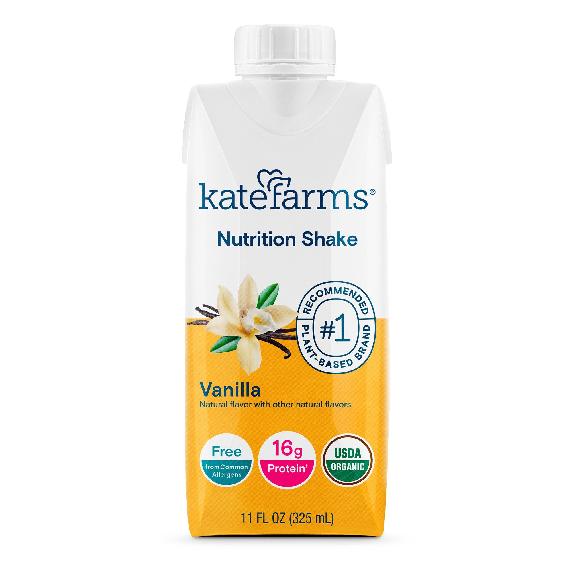 Oral Supplement Kate Farms Nutrition Shake Vanilla Flavor Liquid 11 oz. Carton, Packaging Type- Case