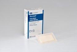 Foam Dressing Kendall Border Foam Gentle Adhesion 3 1/2 X 5 1/2 Inch With Border Film Backing Silicone Adhesive Rectangle Sterile