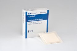 Foam Dressing Kendall Border Foam Gentle Adhesion 5 1/2 X 5 1/2 Inch With Border Film Backing Silicone Adhesive Square Sterile