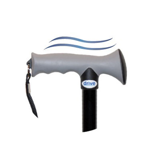 folding cane alum w gel grip red crackle