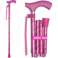 folding cane switch sticks® aluminum 32 to 37 inch height tango print