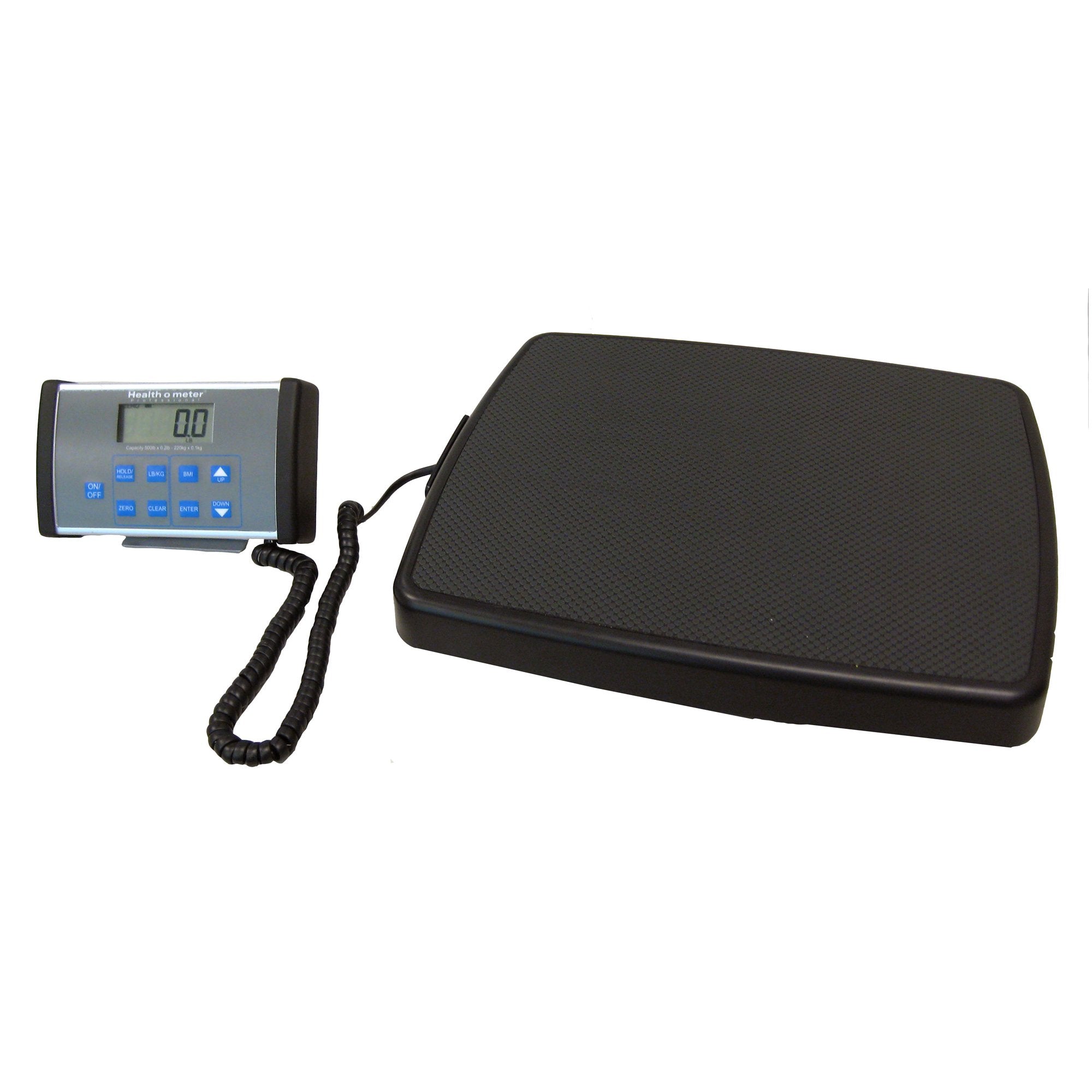 Floor Scale Health O Meter® LCD Display 660 lbs. / 300 kg Capacity Black AC Adapter / Battery Operated