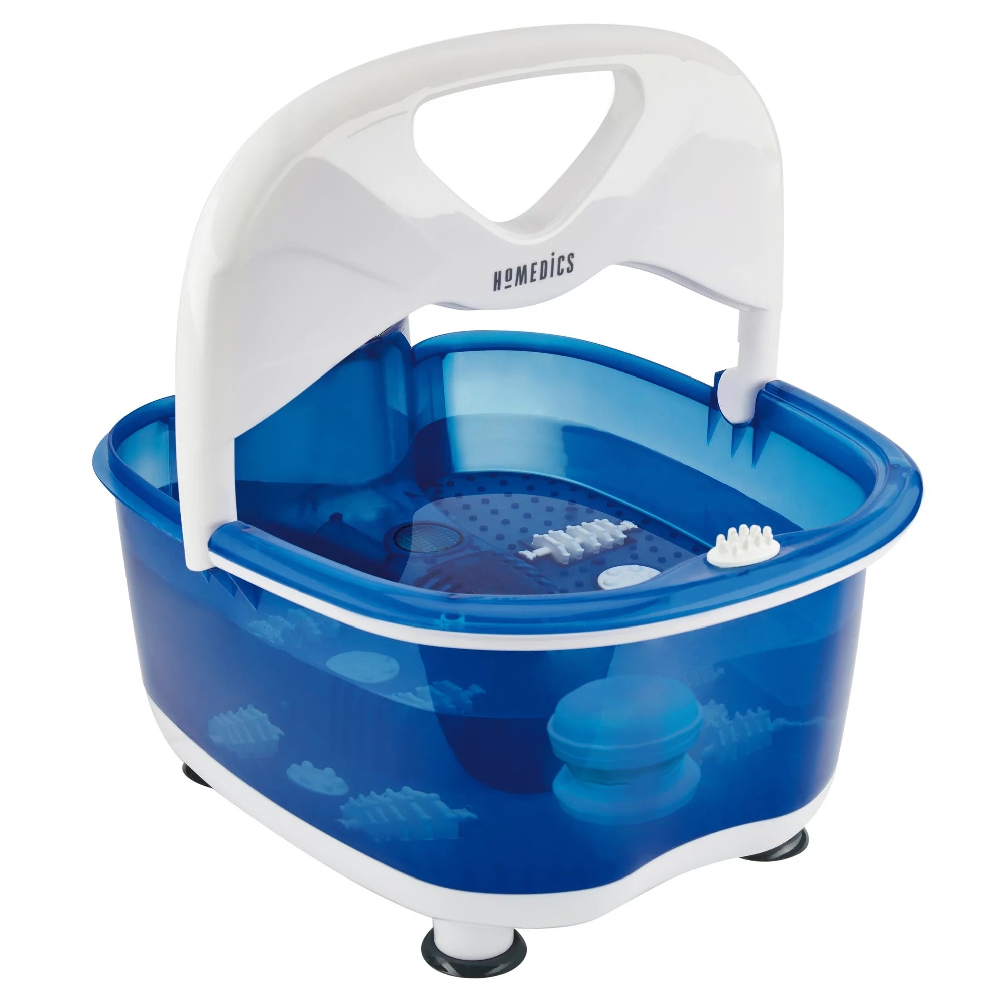 foot bath with heat boost homedics salt n soak pro blue white plastic