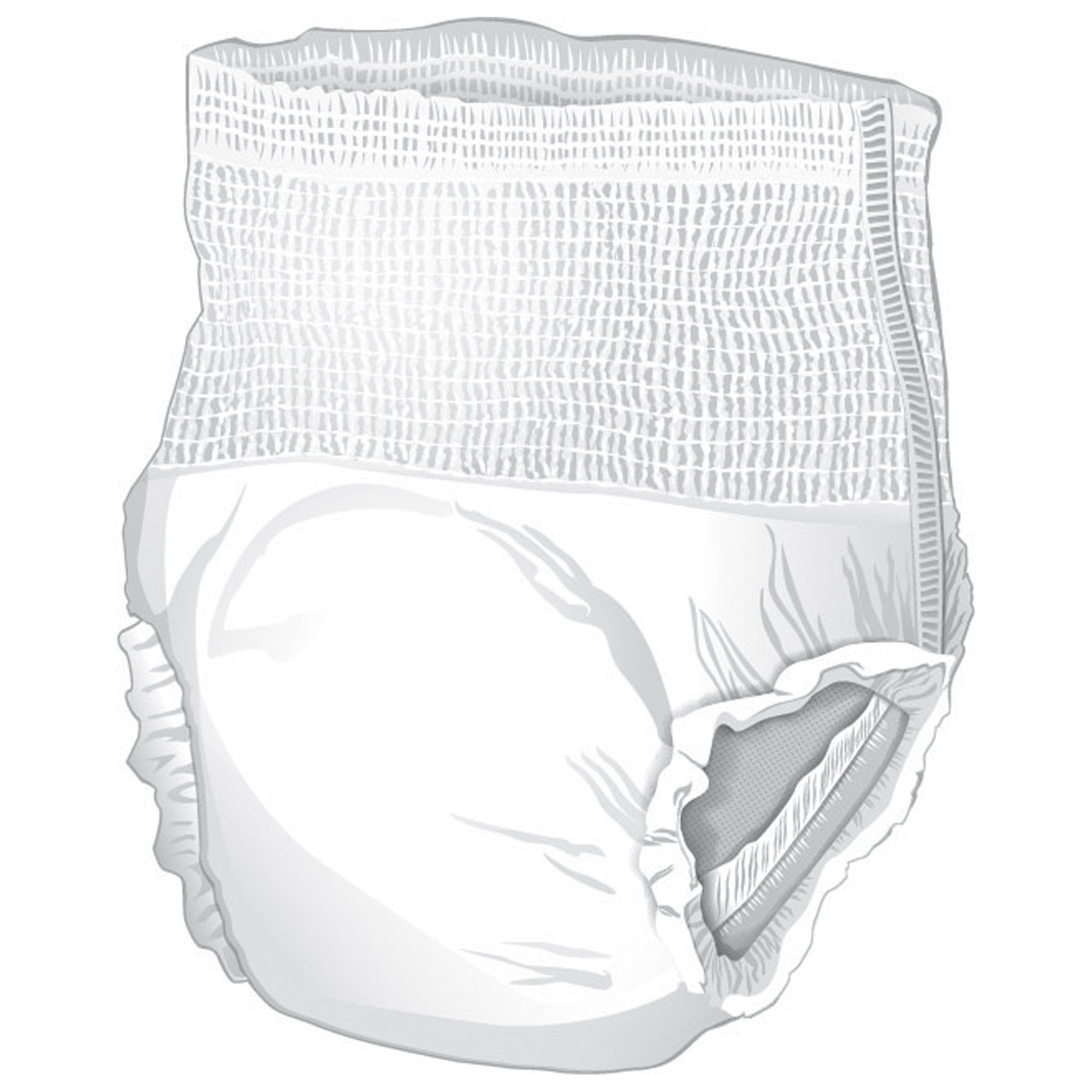 Unisex Adult Absorbent Underwear McKesson Pull On with Tear Away Seams X-Large Disposable Heavy Absorbency, Packaging Type- Case