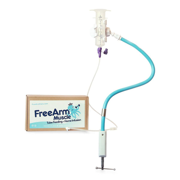 Feeding Tube / Infusion Bag Holder FreeArm Muscle Blue