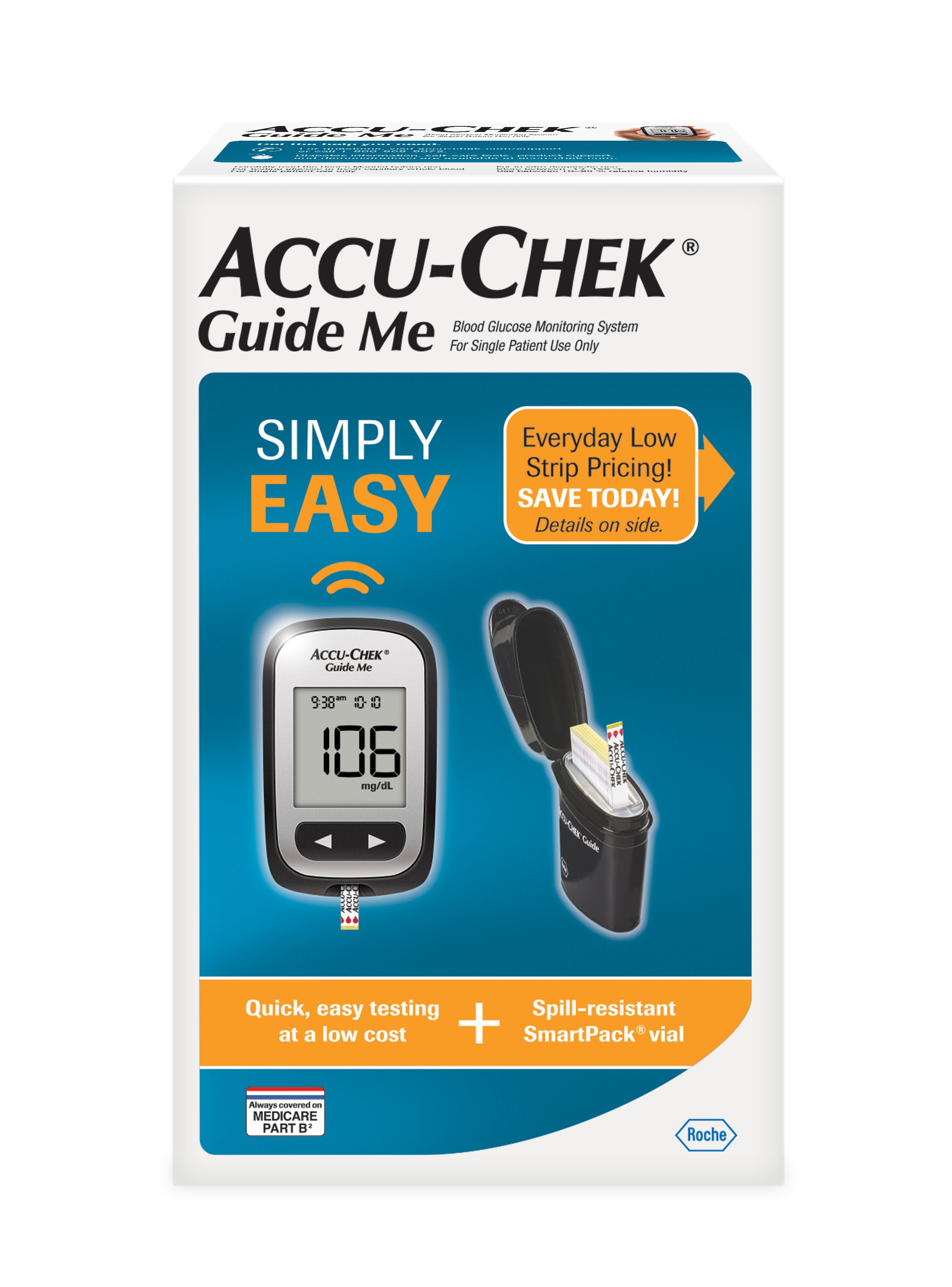 Blood Glucose Meter Accu-Chek 5 Second Results No Coding Required, Packaging Type- Case