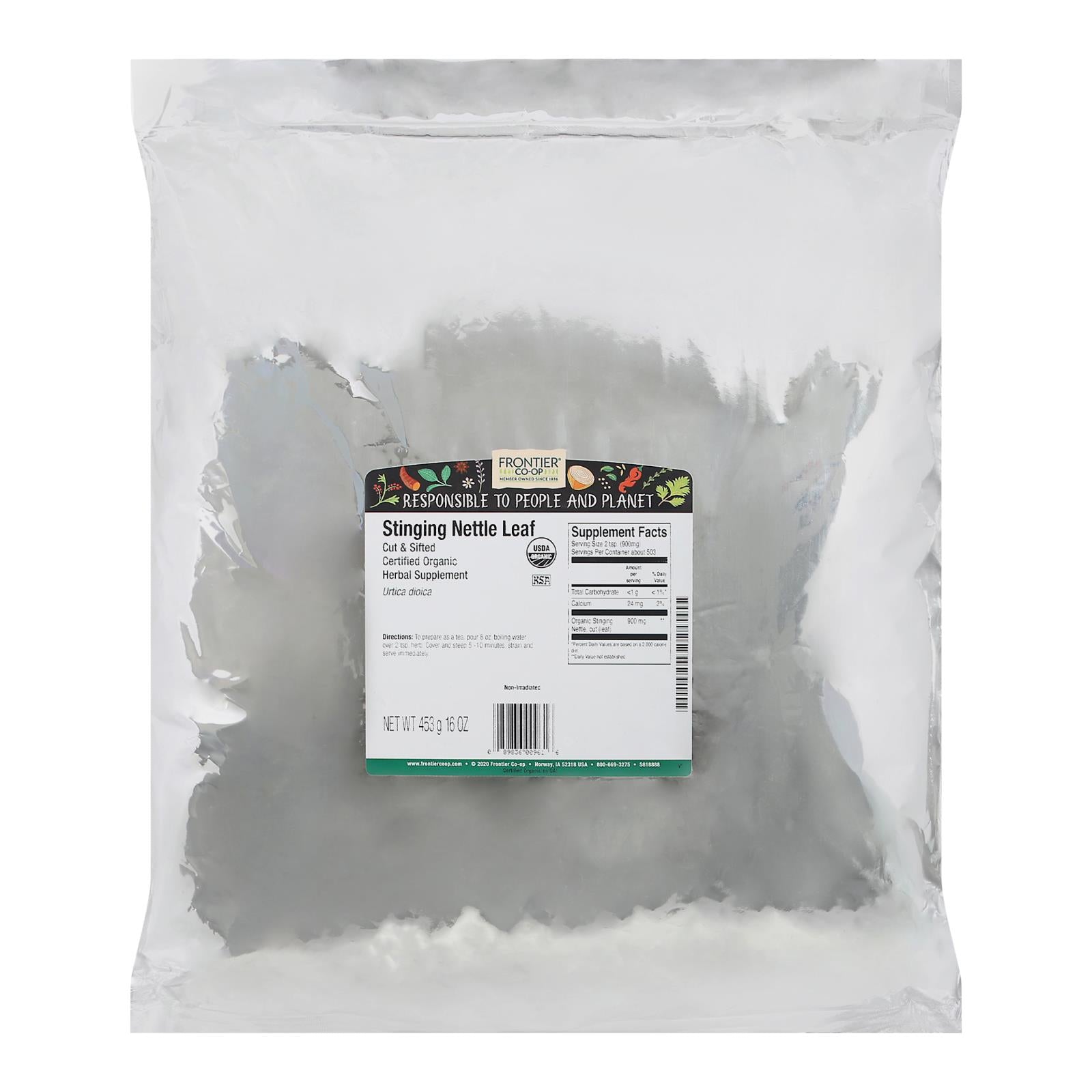 Frontier Herb Nettle Leaf Cut & Sifted   Single Bulk Item   1lb   All Care Store