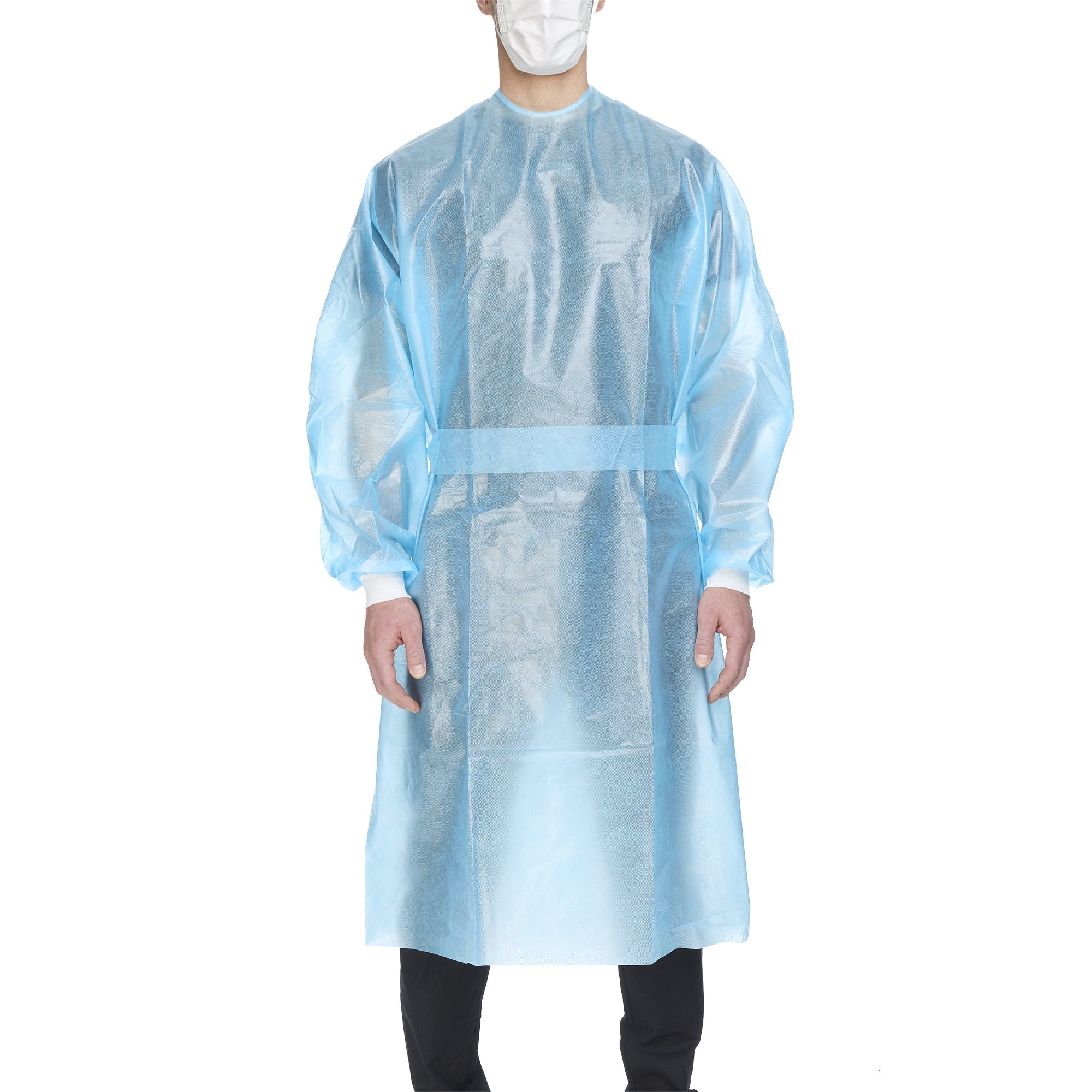 Chemotherapy Procedure Gown McKesson X-Large Blue NonSterile AAMI Level 2 / ASTM D6978 Disposable, Packaging Type- Case