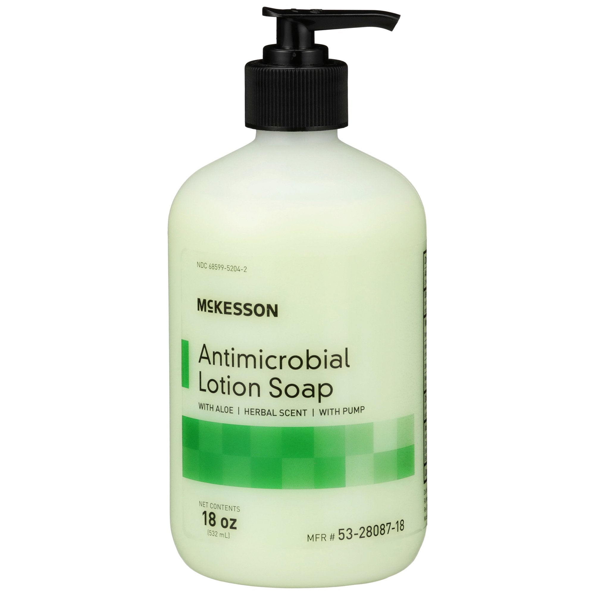 Antimicrobial Soap McKesson Lotion 18 oz. Pump Bottle Herbal Scent, Packaging Type- Each