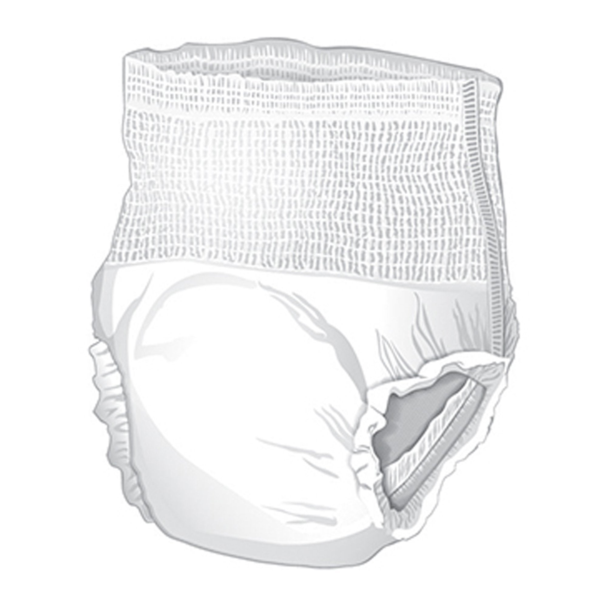 Unisex Adult Absorbent Underwear McKesson Pull On with Tear Away Seams Medium Disposable Heavy Absorbency, Packaging Type- Case