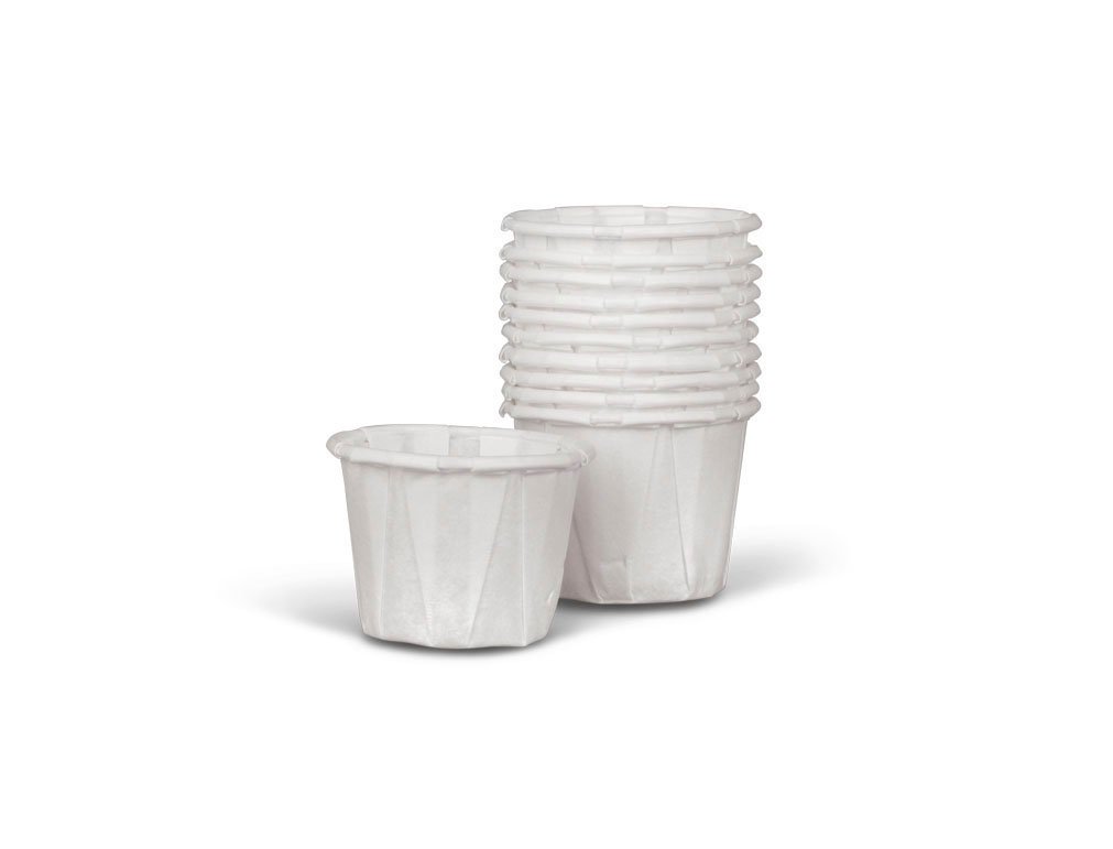 Souffle Cup 1 oz. White Paper Disposable, Packaging Type- Box