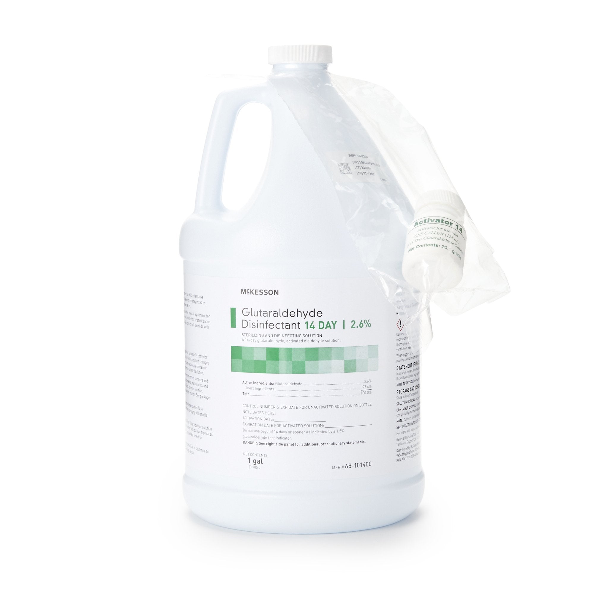 Glutaraldehyde High-Level Disinfectant McKesson 14 Day Activation Required Liquid 1 gal. Jug Reusable, Packaging Type- Case