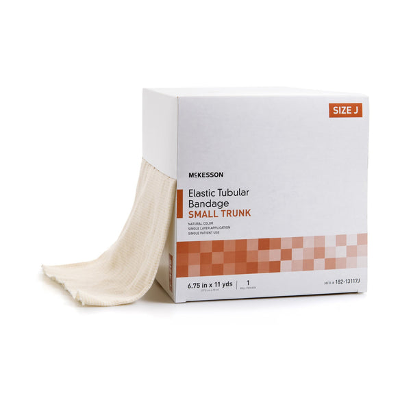 Elastic Tubular Support Bandage McKesson Spandagrip 6 3/4 Inch X 11 Yard Small Trunk Pull On Natural NonSterile Size J Standard Compression