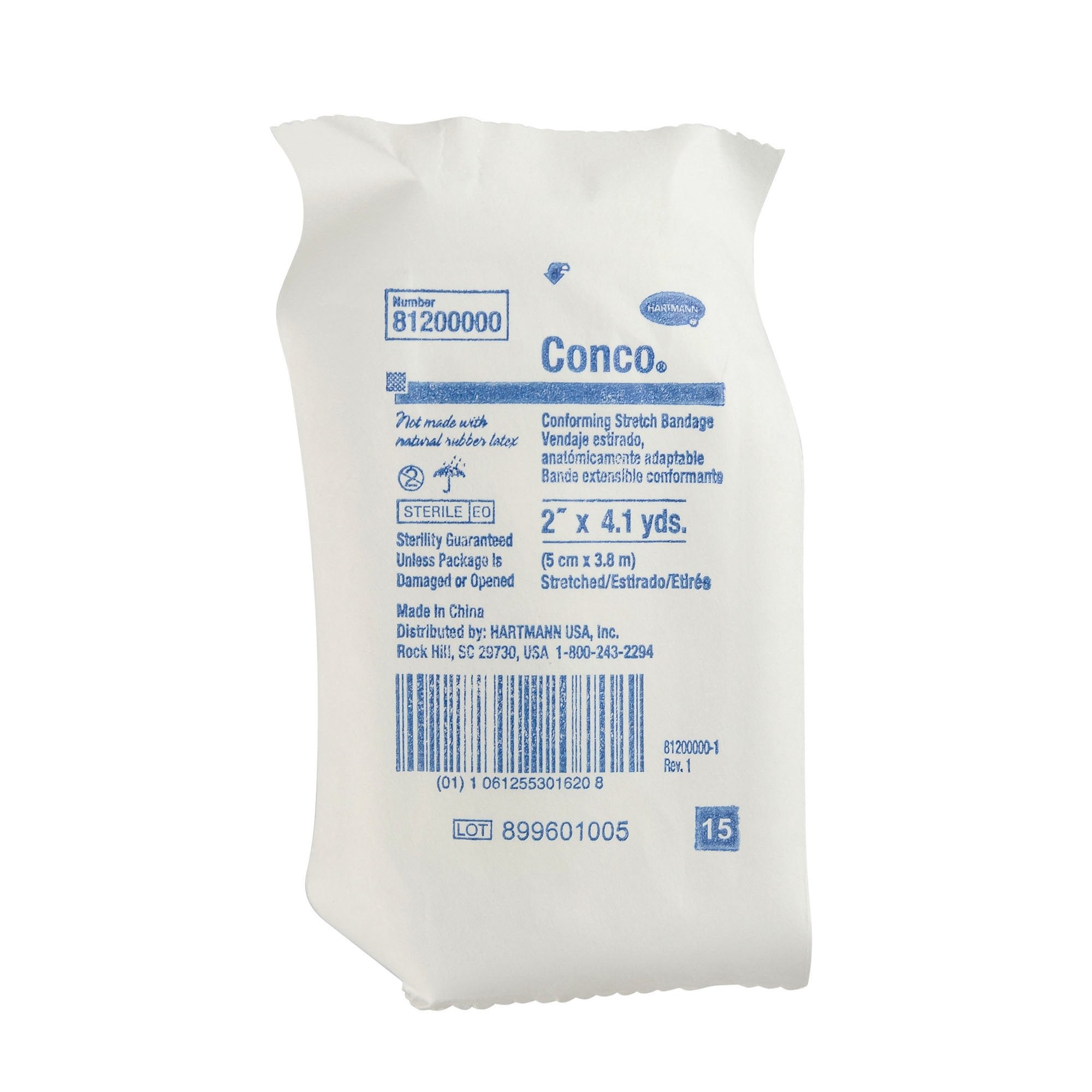 Conforming Bandage Conco® 2 Inch X 4.1 Yard 1-Ply Sterile 12 per Bag