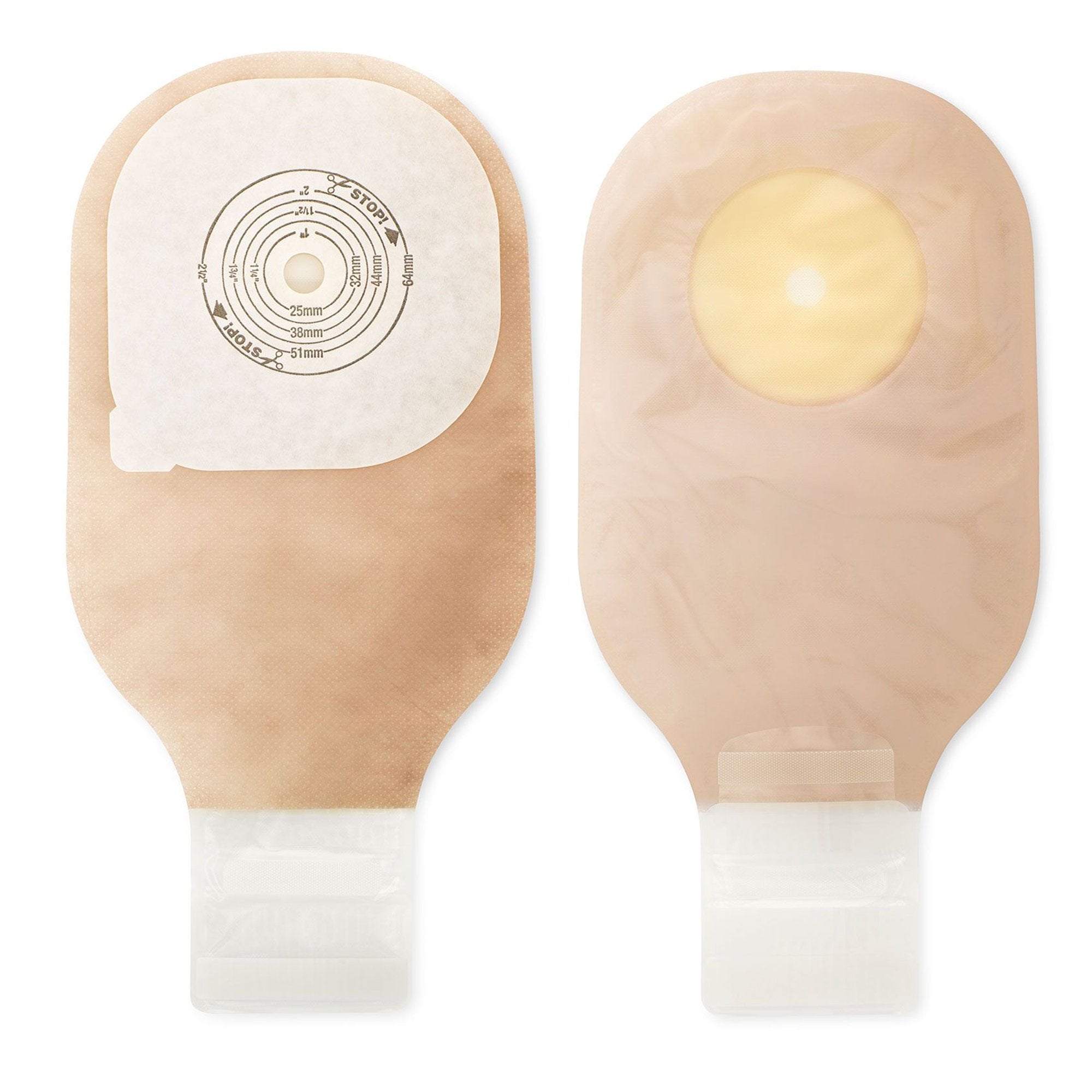 Ostomy Pouch Premier One-Piece System 12 Inch Length Oval, Flat, Trim to Fit 2-1/2 to 3 Inch Stoma Drainable