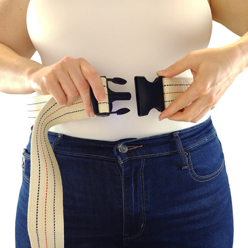 Gait Belt W/ Safety Release 2 X60  Striped Blue Jay Brand   All Care Store