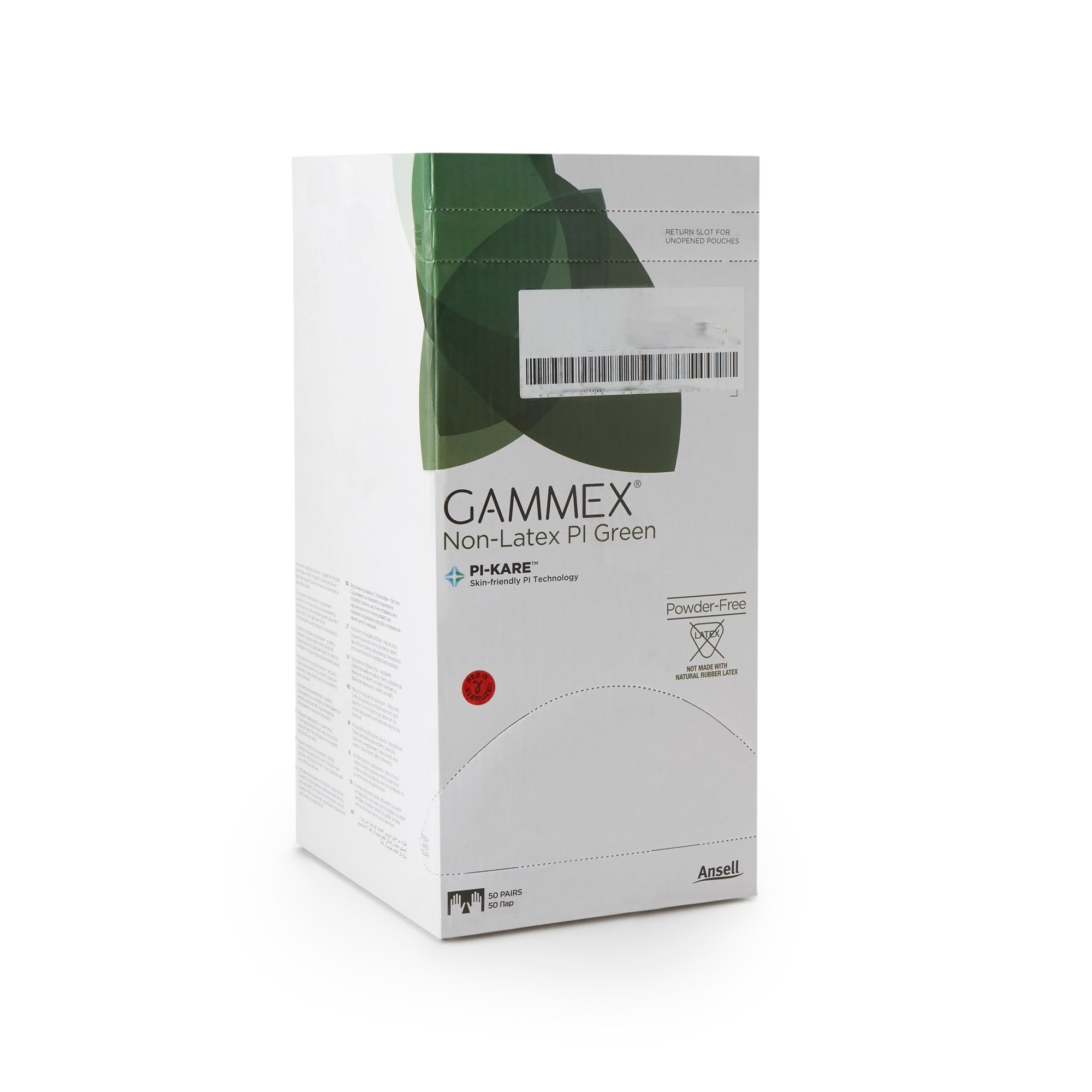 gammex non latex pi green polyisoprene surgical glove size 8 5 light green gammex non latex pi green surgical glove mk648146bx