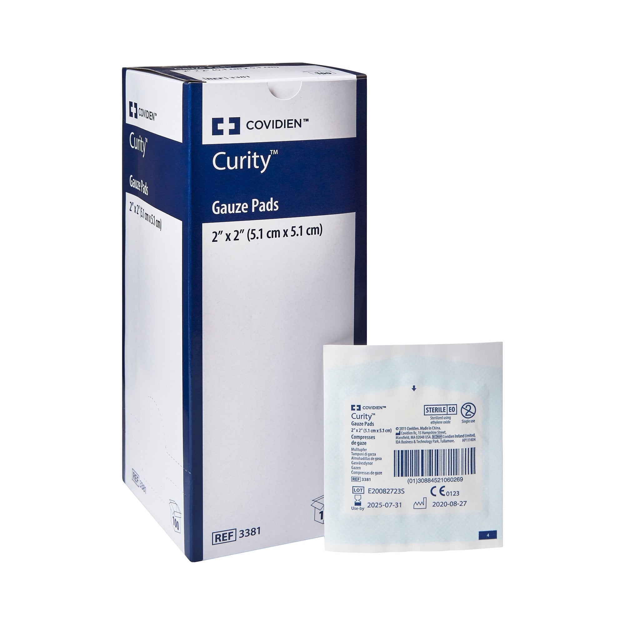 Gauze Sponge Curity 2 X 2 Inch 12 Ply Sterile 1 per Pack