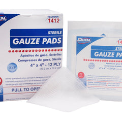 Gauze Sponge Dukal 4 X 4 Inch 12 Ply Sterile 1 per Pack