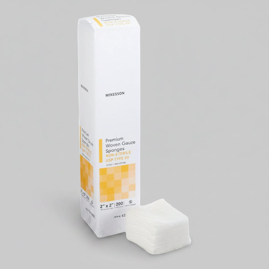 Gauze Sponge McKesson 2 X 2 Inch 12 Ply NonSterile 200 per Pack