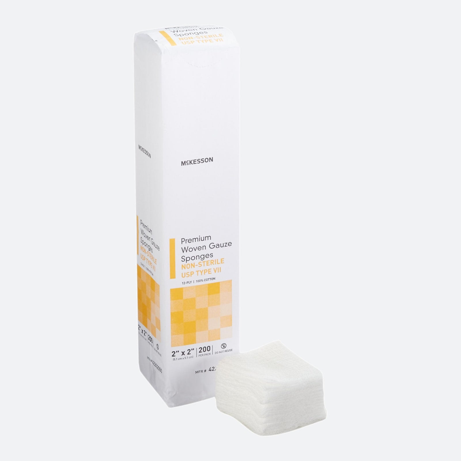 Gauze Sponge McKesson 2 X 2 Inch 12 Ply NonSterile 200 per Pack