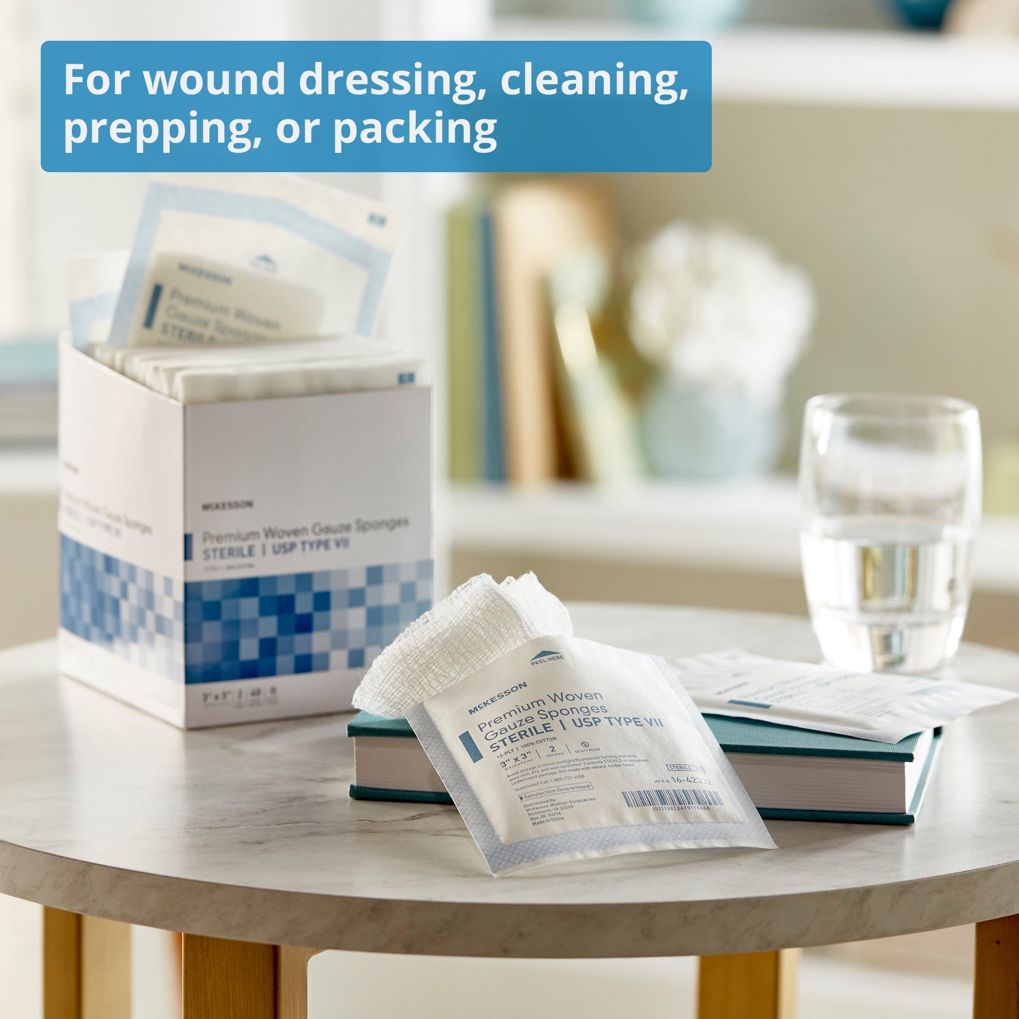 gauze sponge mckesson 3 x 3 inch 12 ply sterile 2 per pack packaging type box