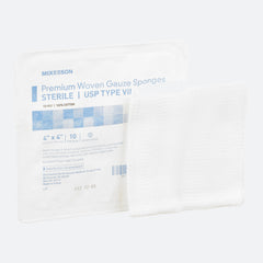 Gauze Sponge McKesson 4 X 4 Inch 12 Ply Sterile 10 per Tray