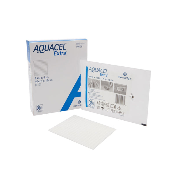 Gelling Fiber Wound Dressing Aquacel Extra 4 X 5 Inch Rectangle Sterile