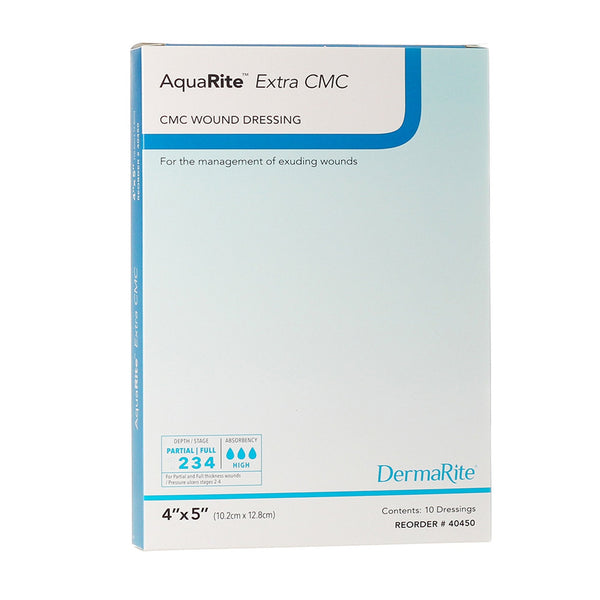 Gelling Fiber Wound Dressing AquaRite Extra CMC 4 X 5 Inch Rectangle Sterile