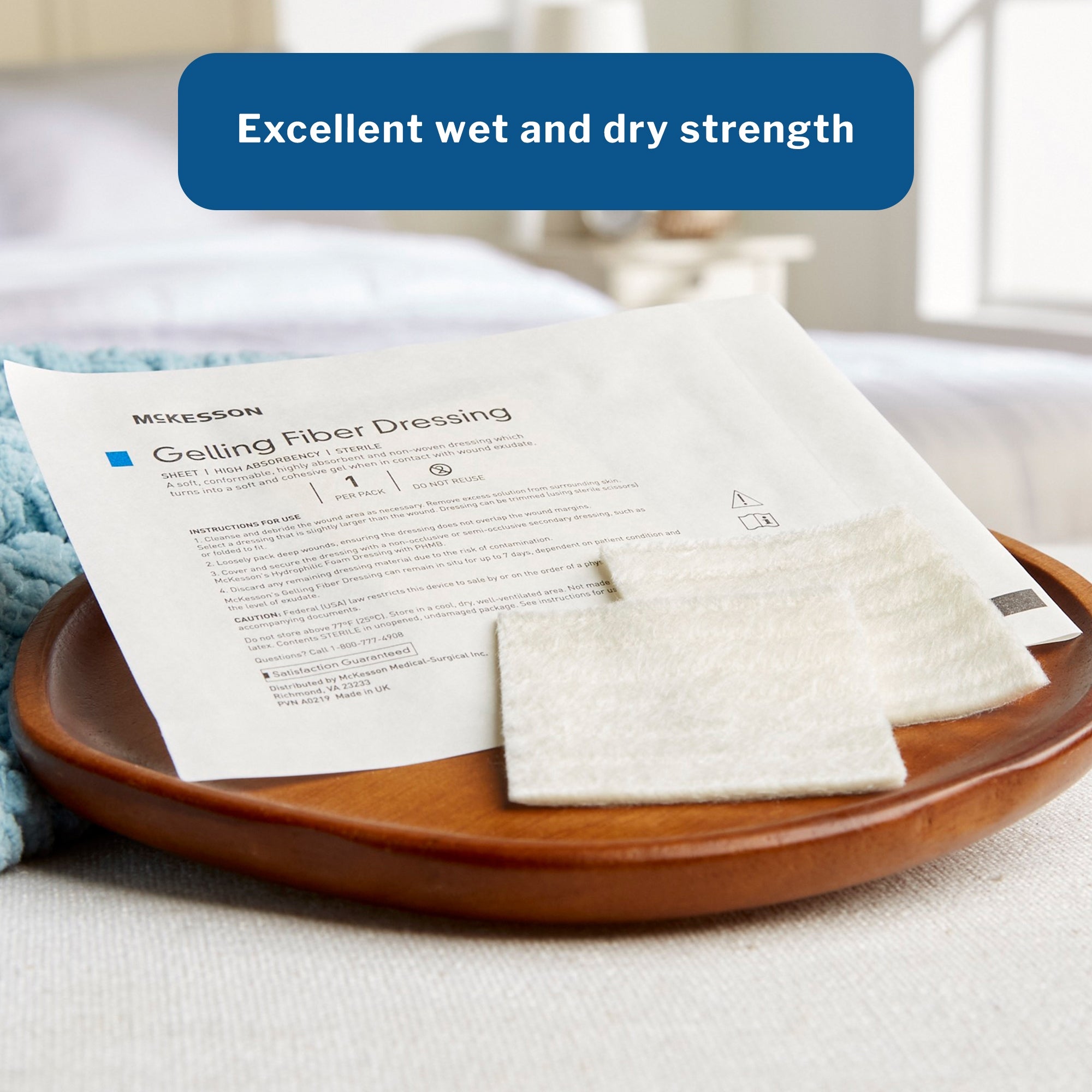 gelling fiber wound dressing mckesson 4 x 4 3 4 inch rectangle sterile