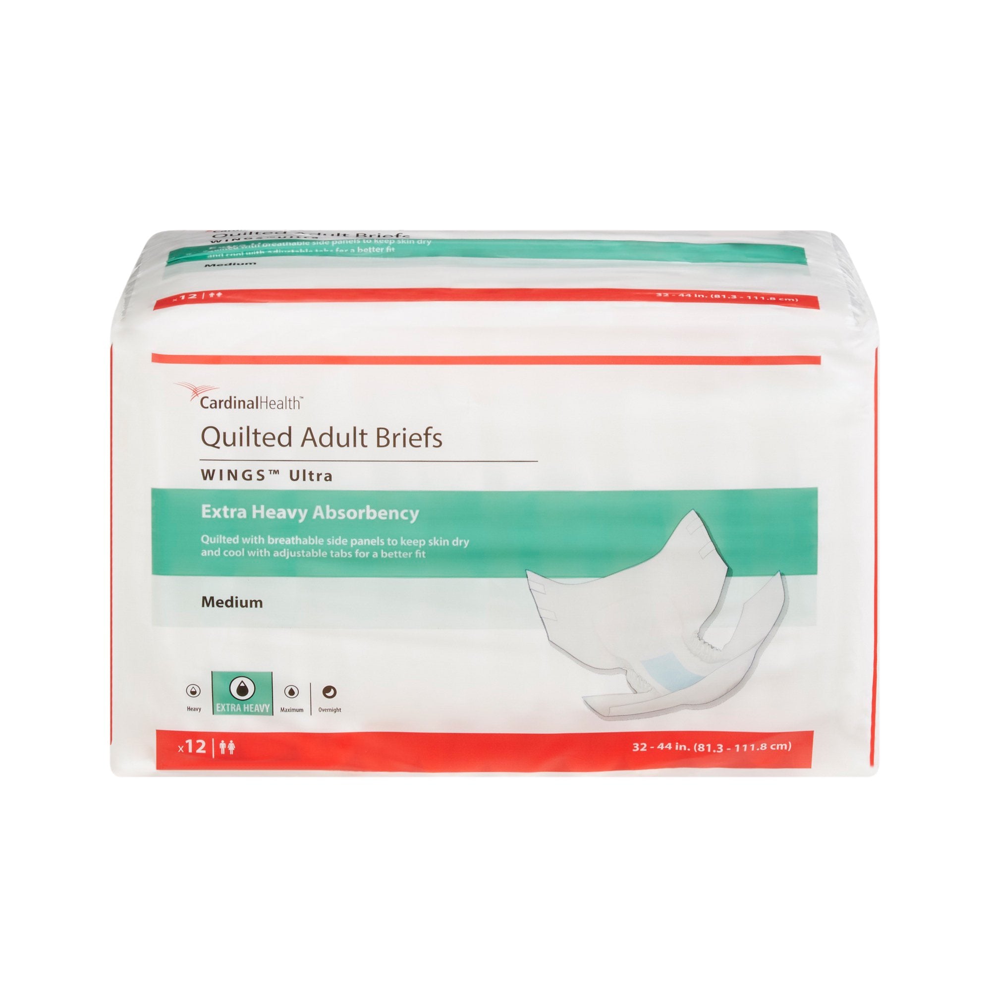 Unisex Adult Incontinence Brief Wings Ultra Medium Disposable Heavy Absorbency, Packaging Type- Case