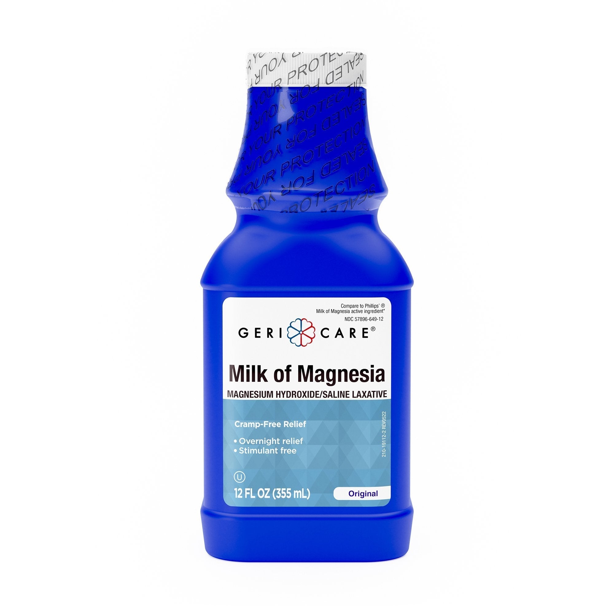 Laxative Geri Care Original Flavor Liquid 12 oz. 1200 mg Strength Magnesium Hydroxide