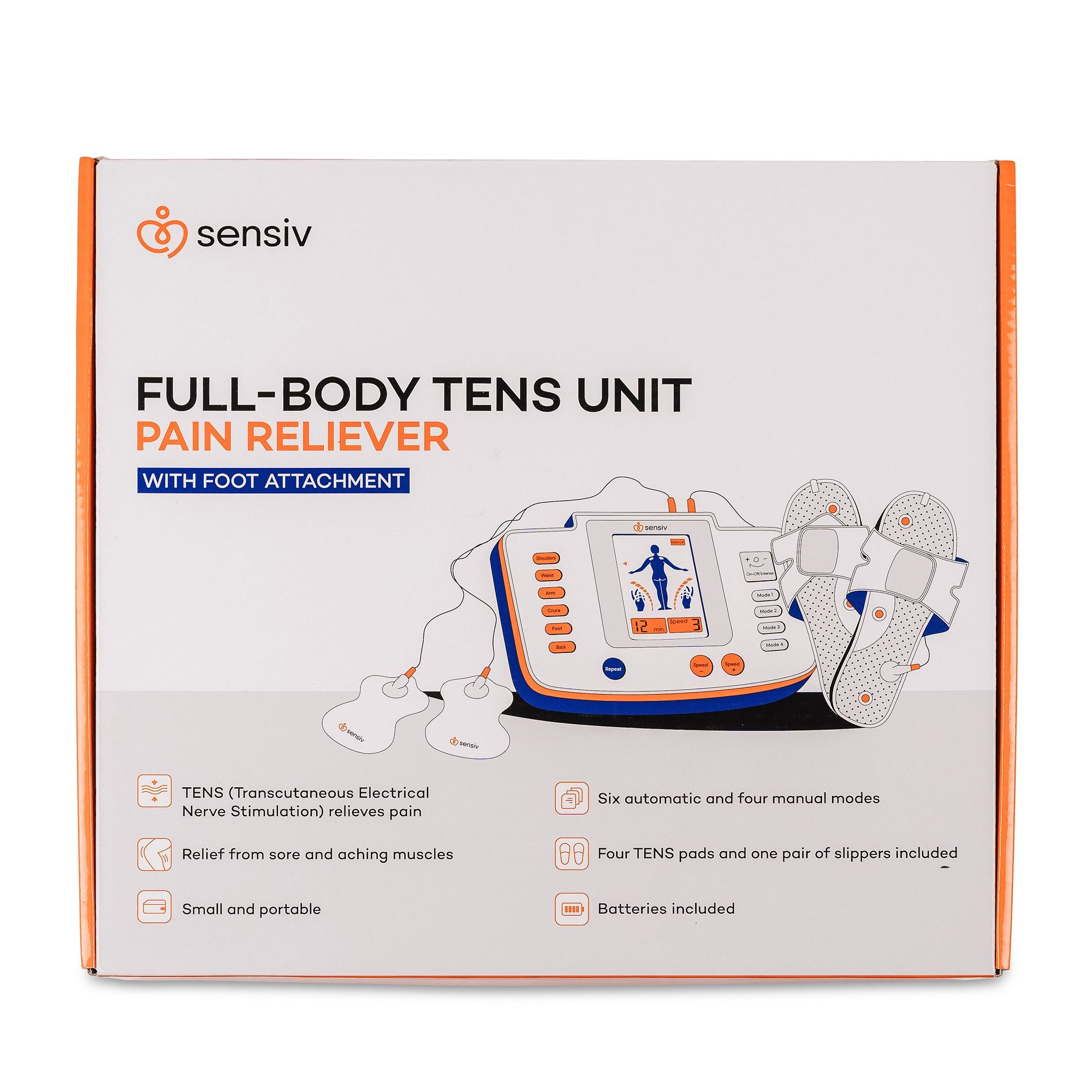 TENS Unit with Foot Attachment Sensiv Full-Body, Packaging Type- Case