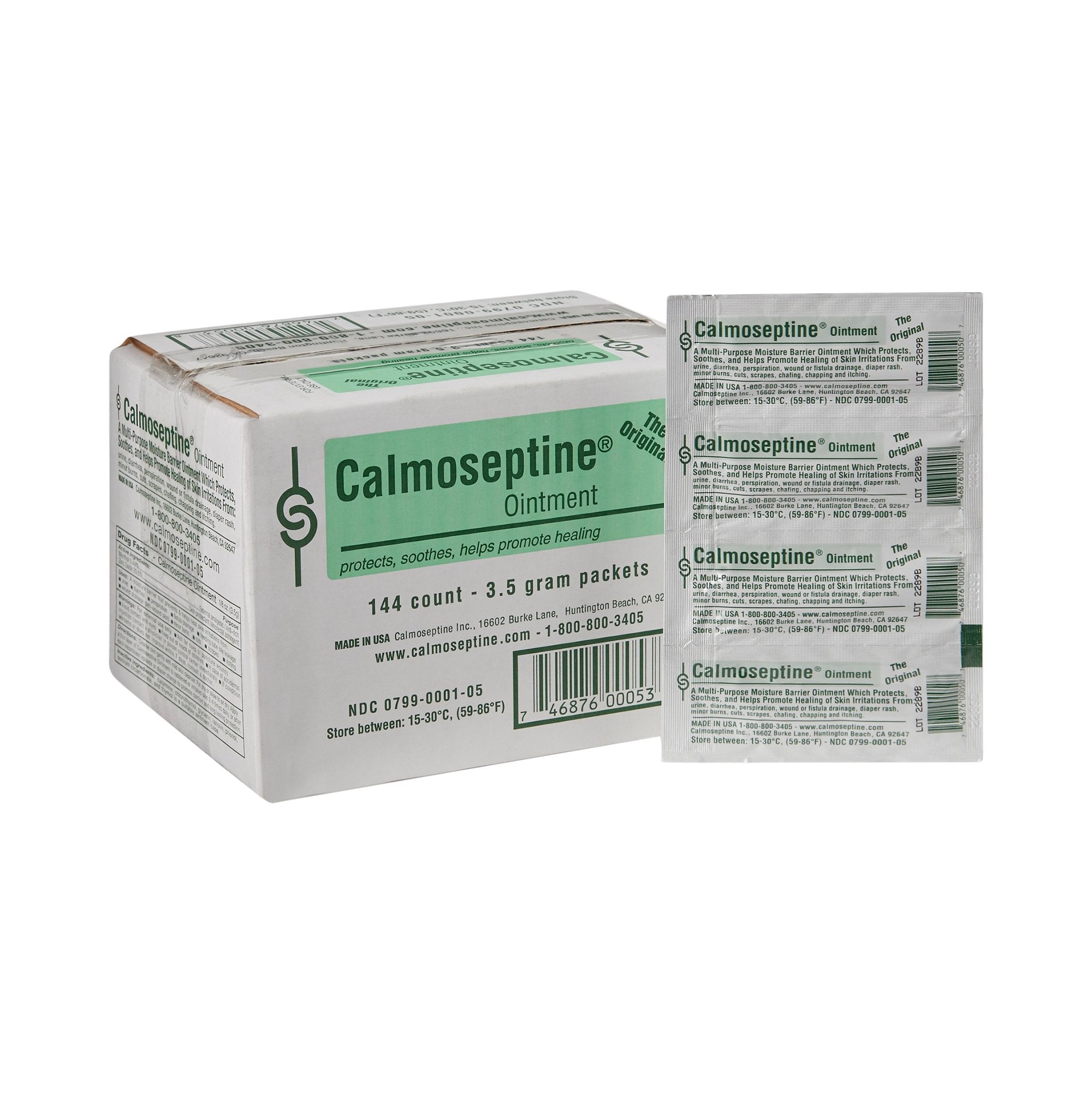 Skin Protectant Calmoseptine 0.125 oz. Individual Packet Scented Ointment, Packaging Type- Box