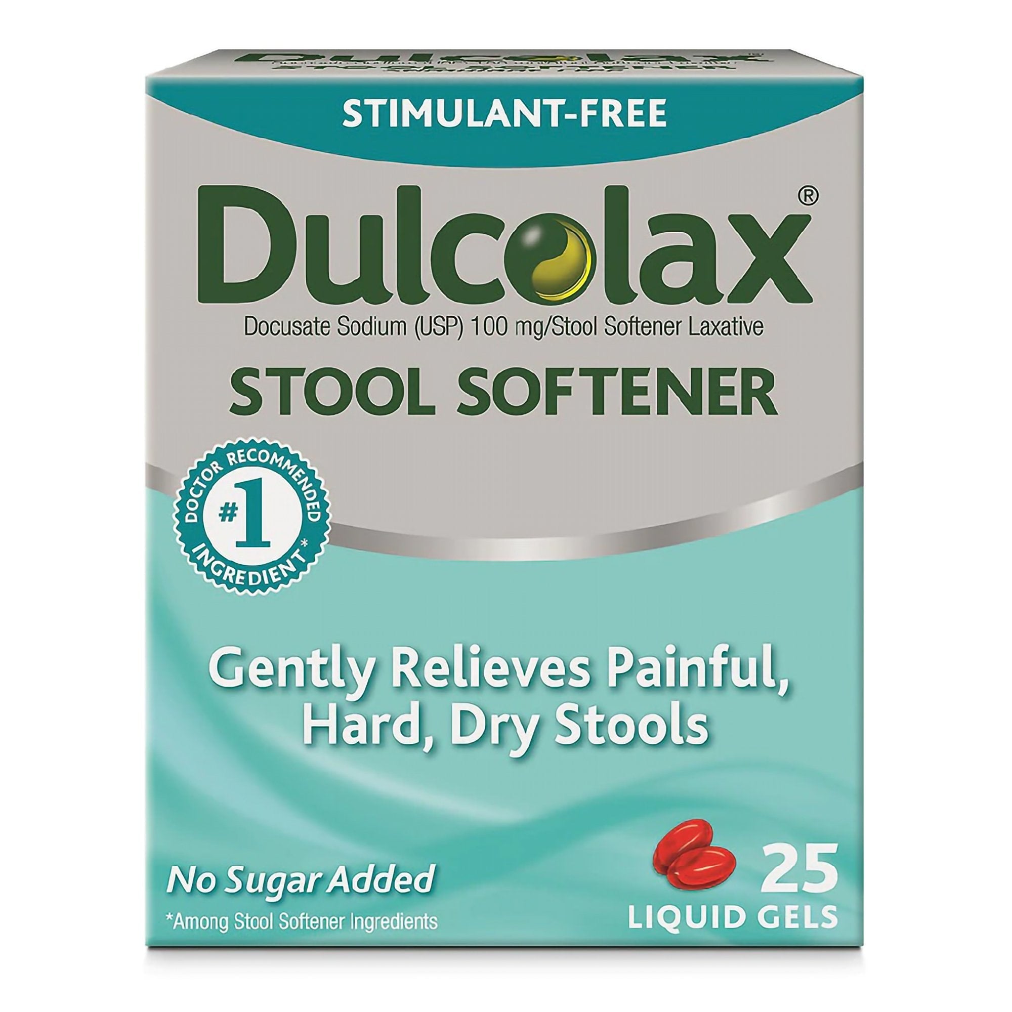 Stool Softener Dulcolax Gelcap 25 per Box 100 mg Strength Docusate Sodium