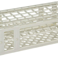 Stacking Test Tube Rack Globe Scientific 456500 Series 60 Place 16 to 17 mm Tube Size White 2 4/5 X 4 1/8 X 9 3/5 Inch