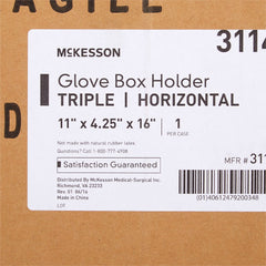 glove box holder mckesson horizontal mounted 3 box capacity clear 4 1 4 x 11 x 16 inch plastic packaging type each