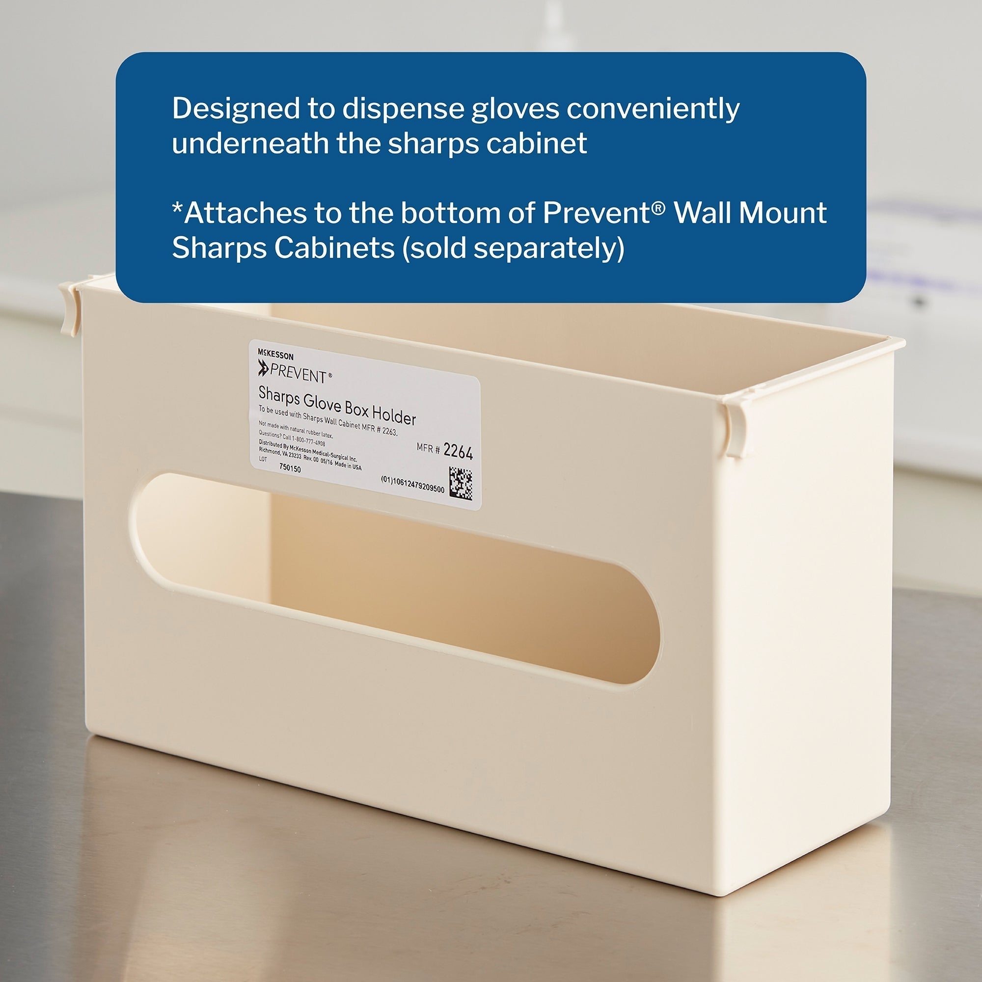 glove box holder mckesson prevent vertical mounted 1 box capacity putty 3 7 8 x 6 1 2 x 11 inch plastic packaging type case