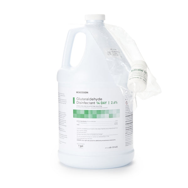 Glutaraldehyde High Level Disinfectant McKesson 14 Day Activation Required Liquid 1 gal. Jug Reusable