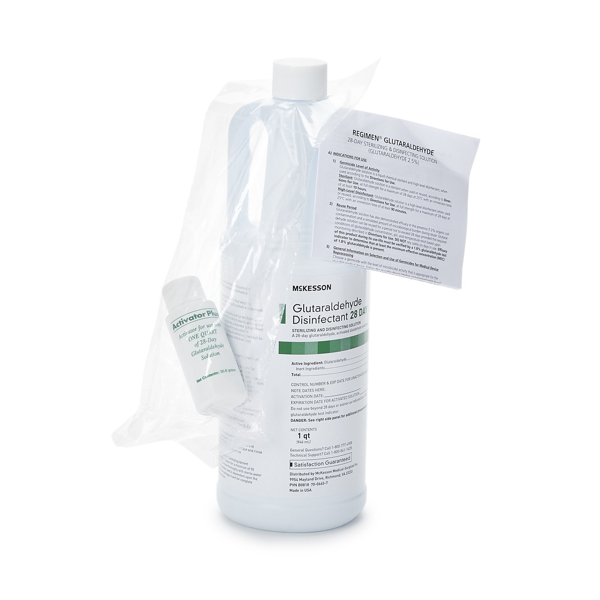 Glutaraldehyde High Level Disinfectant REGIMEN Activation Required Liquid 32 oz. Bottle Reusable