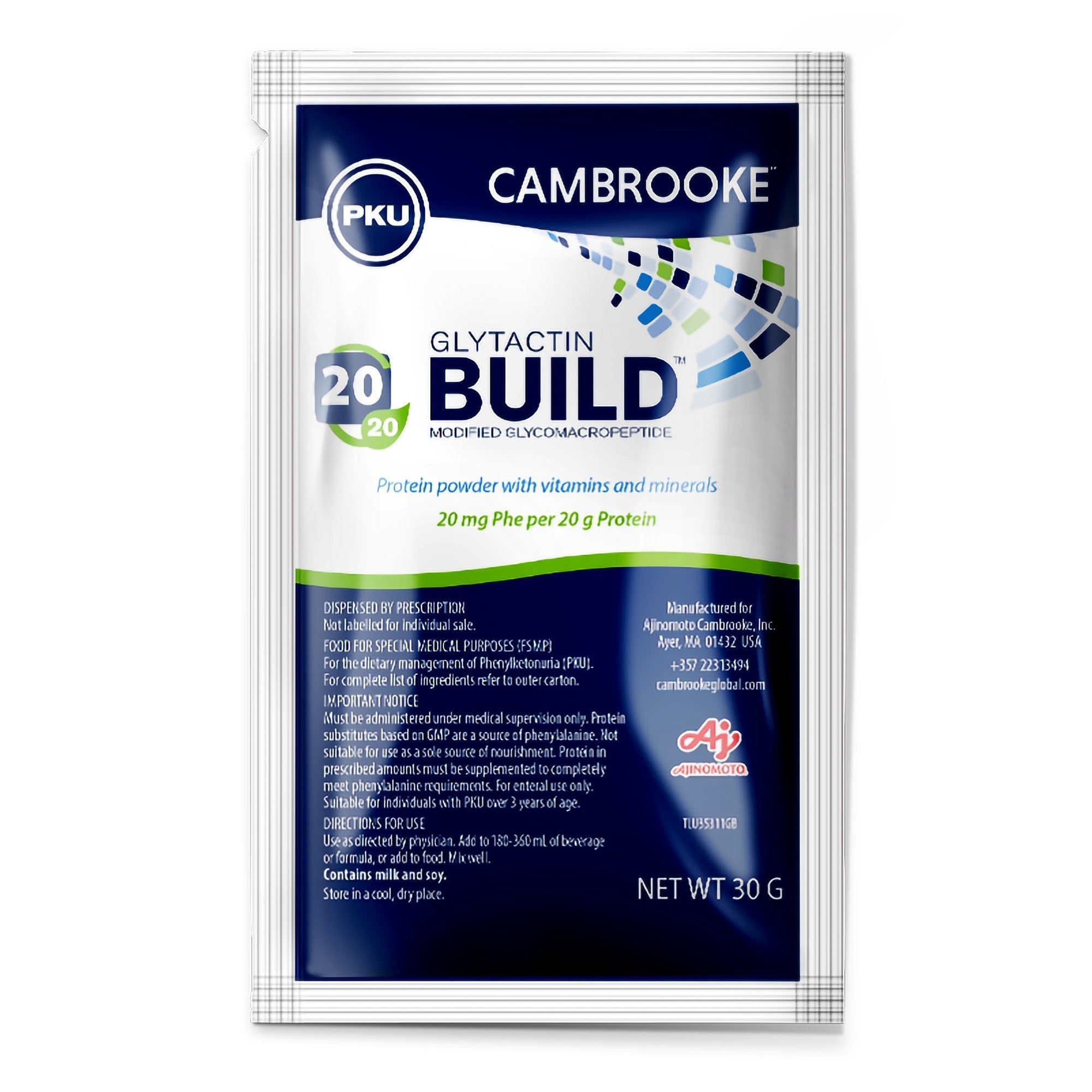 Oral Supplement Glytactin BUILD 20/20 Smooth Flavor Powder 1.1 oz. Individual Packet