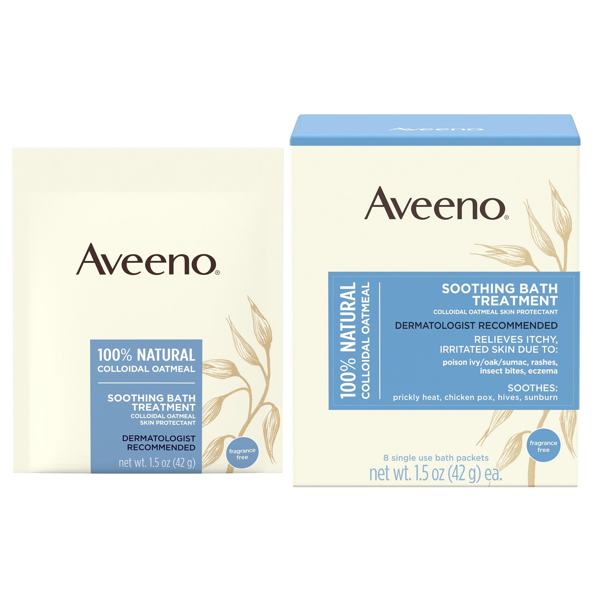 Bath Additive Aveeno 1.5 oz. Individual Packet Unscented Powder, Packaging Type- Box