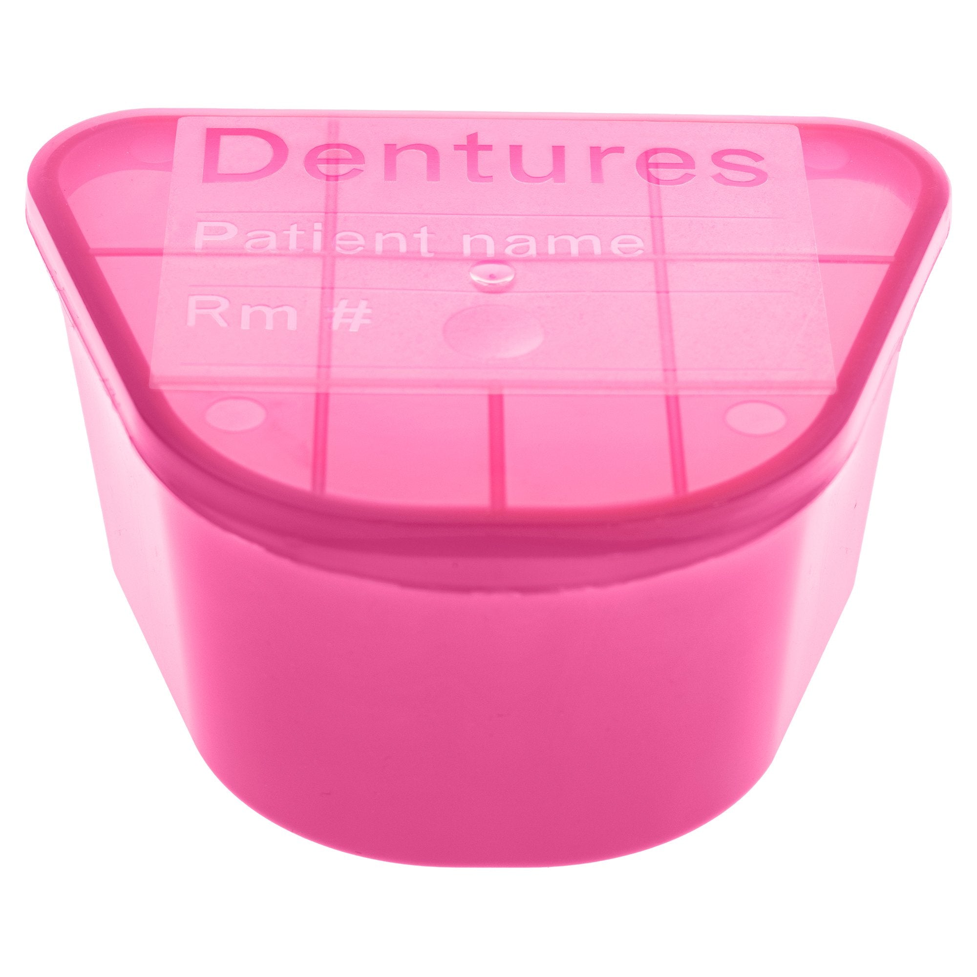 McKesson Denture Cup 8 oz. Pink Hinged Lid Single Patient Use, Packaging Type- Case