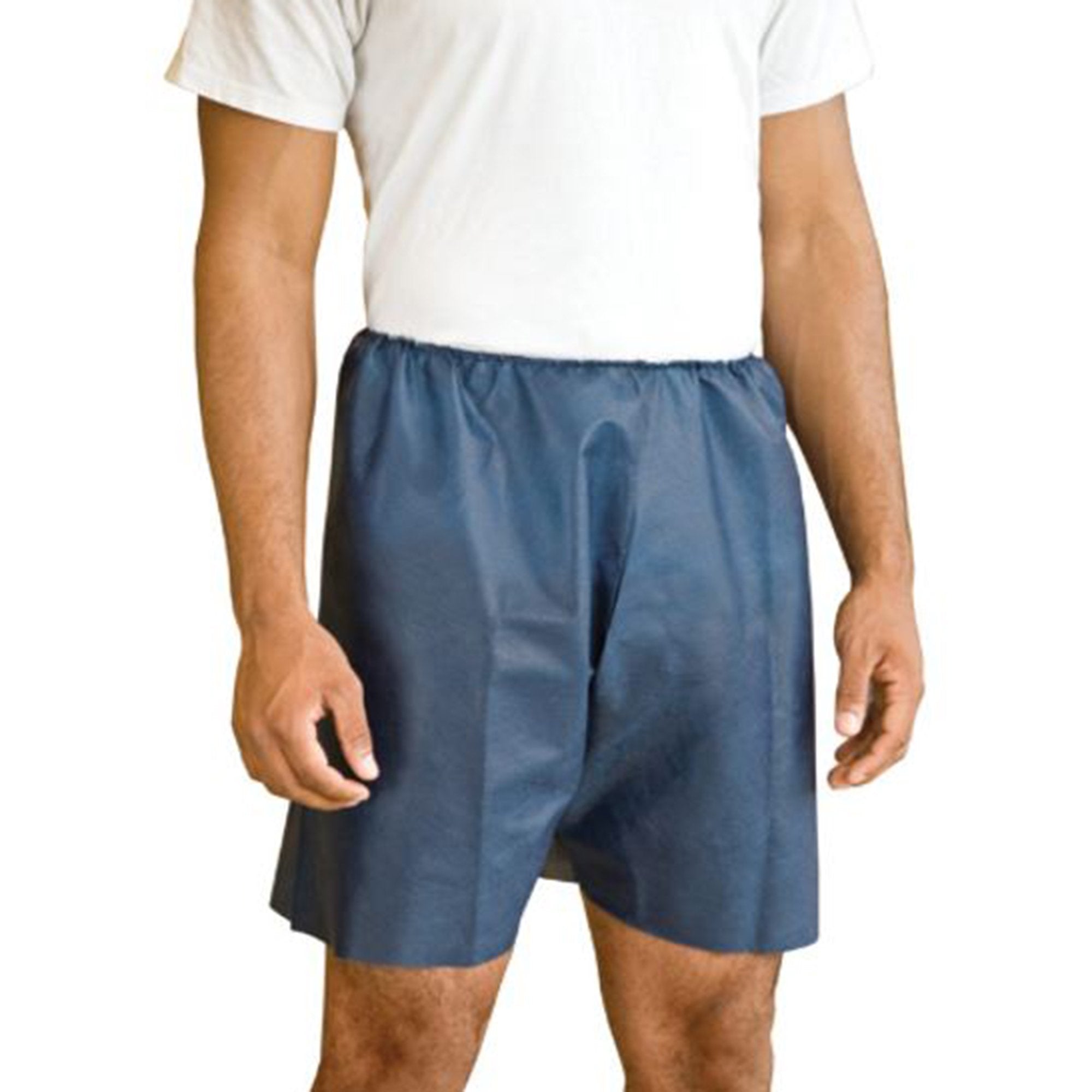 Exam Shorts MediShorts Small / Medium Navy Blue Nonwoven Adult Disposable, Packaging Type- Case