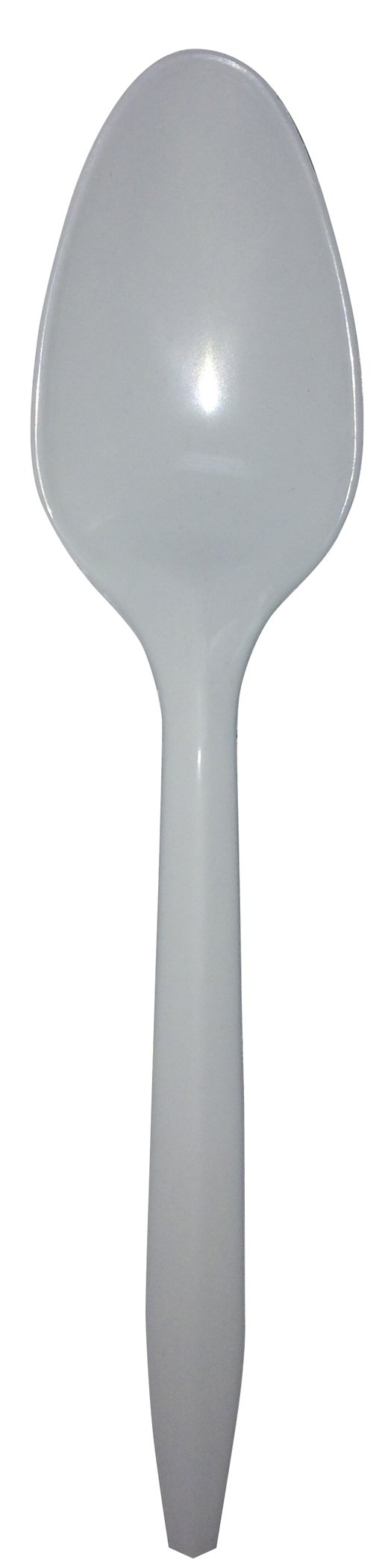 Teaspoon Empress Medium Weight White Plastic, Packaging Type- Case