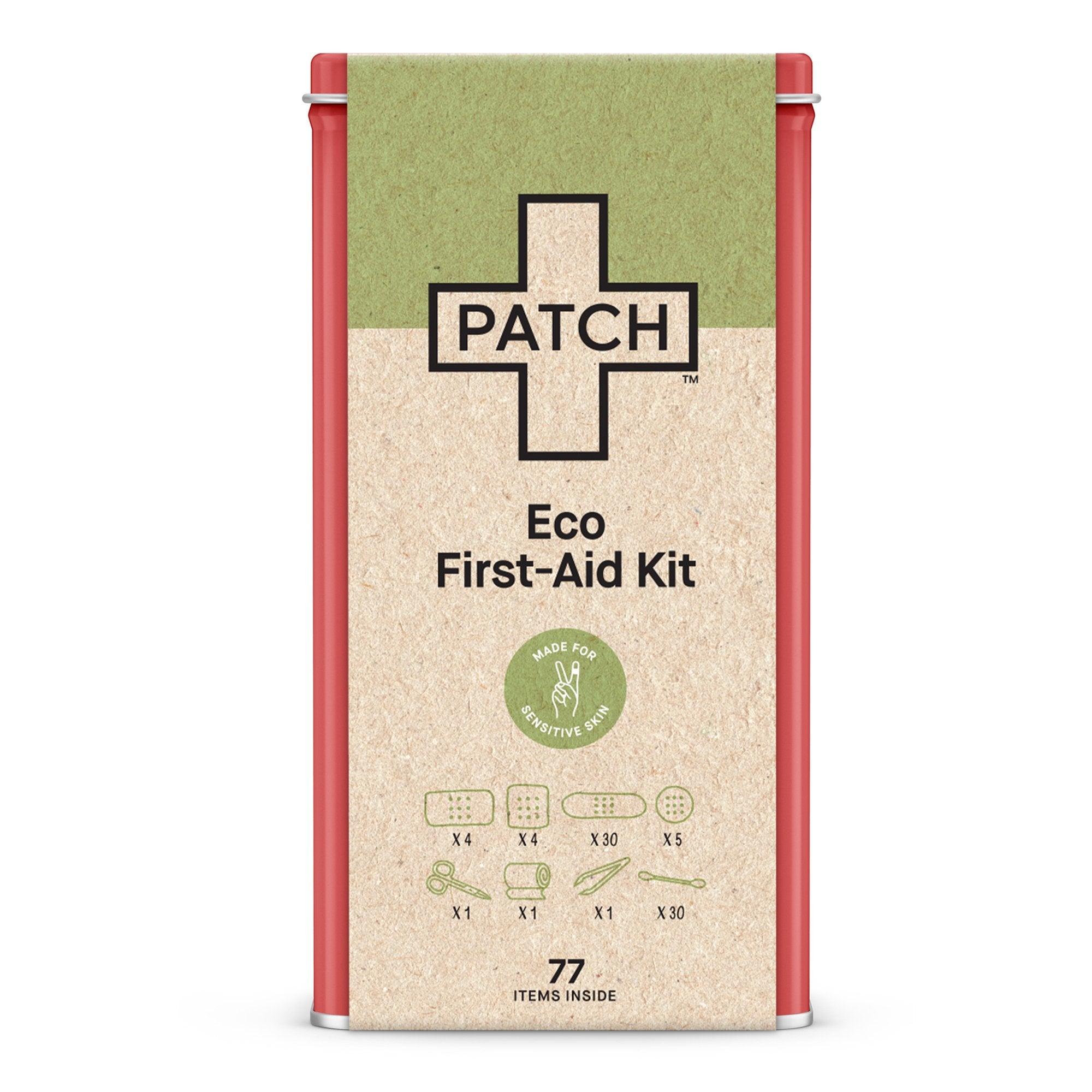 First Aid Kit PATCH Eco Tin Container, Packaging Type- Case