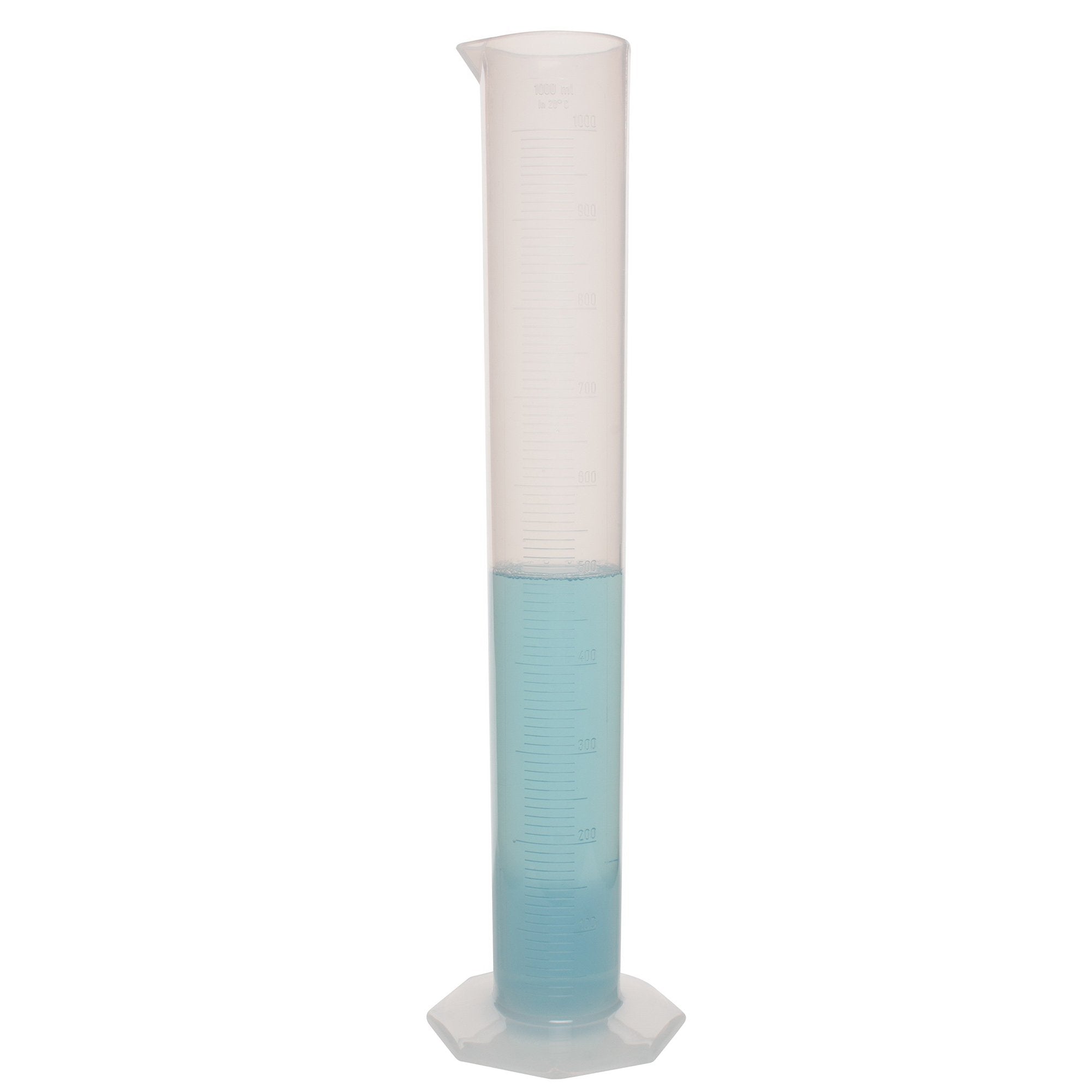 Graduated Cylinder Bel Art Octagonal Base Polypropylene 1,000 mL (32 oz.)